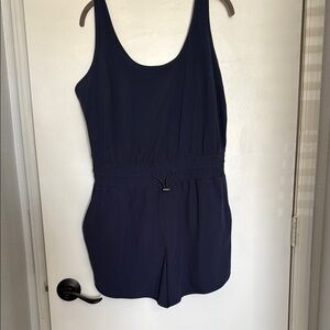Navy Blue Sleeveless Romper